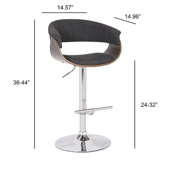 Mid-century Modern Height-adjustable Swiveling Bar Stool