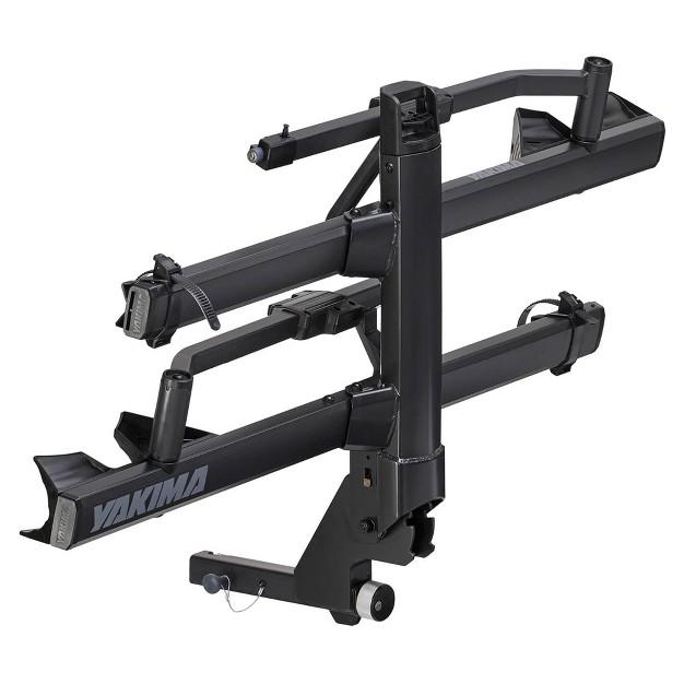 Yakima Stagetwo 2 Inch Premium 4 Bike Tiered Adjustable Tray Hitch Bike Rack Accommodates 52 Inches Wheelbases With Remote Tilt Lever And Sks Locks