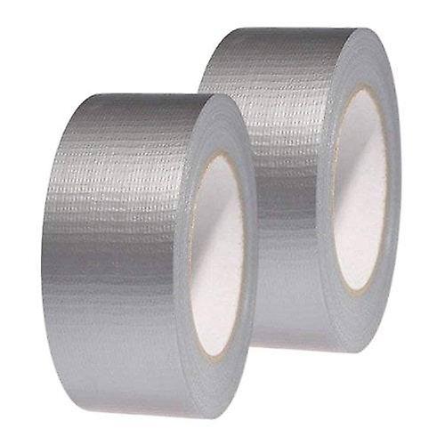 2 Pack | cloth duct tape gaffer craft self adhesive repair silver 48mm waterproof