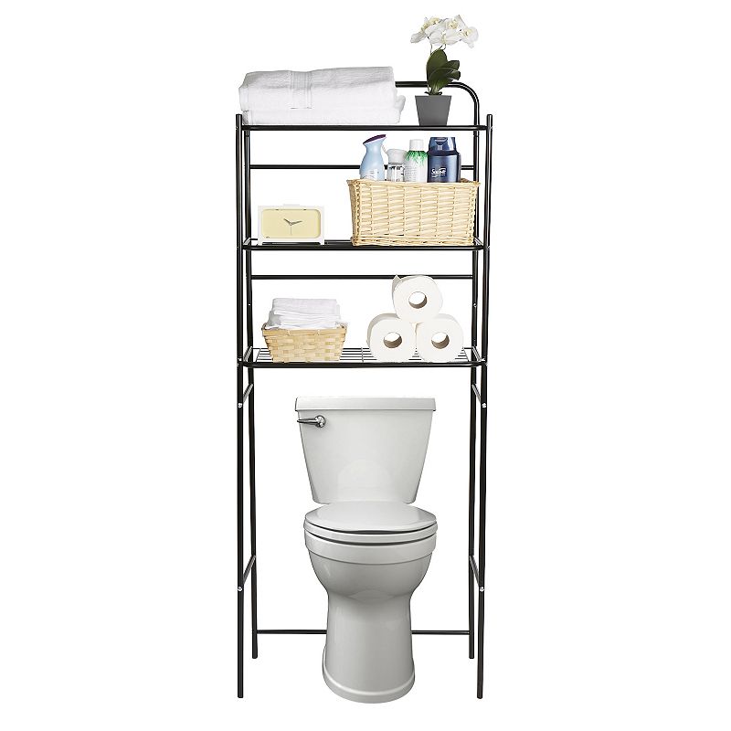 Mind Reader Alloy Collection 3-Tier Over the Toilet Space Saver Rack