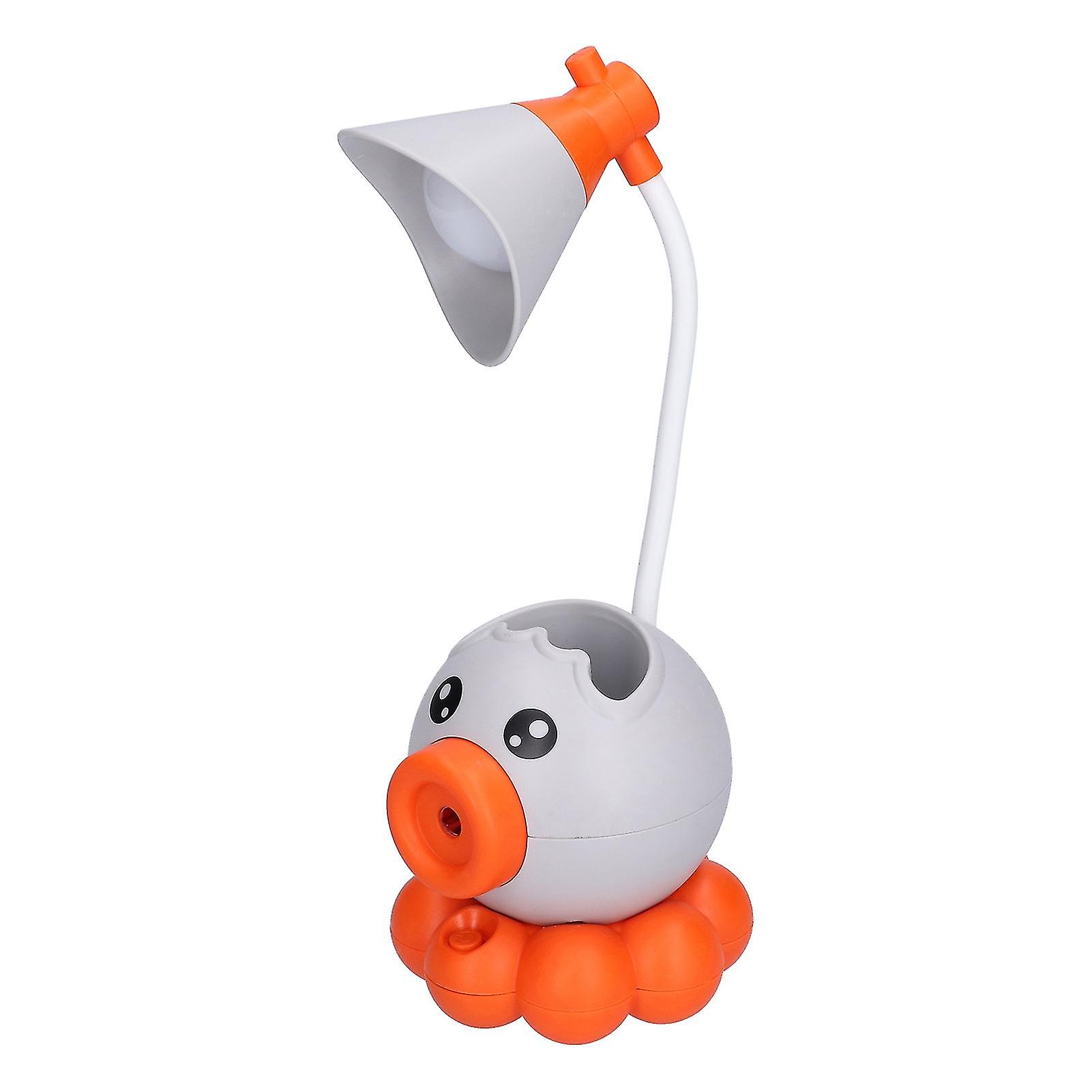 LED Desk Lamp Octopus Shaped Foldable Multifunctional Warm White Light USB Charging Cute Desk LampGrey