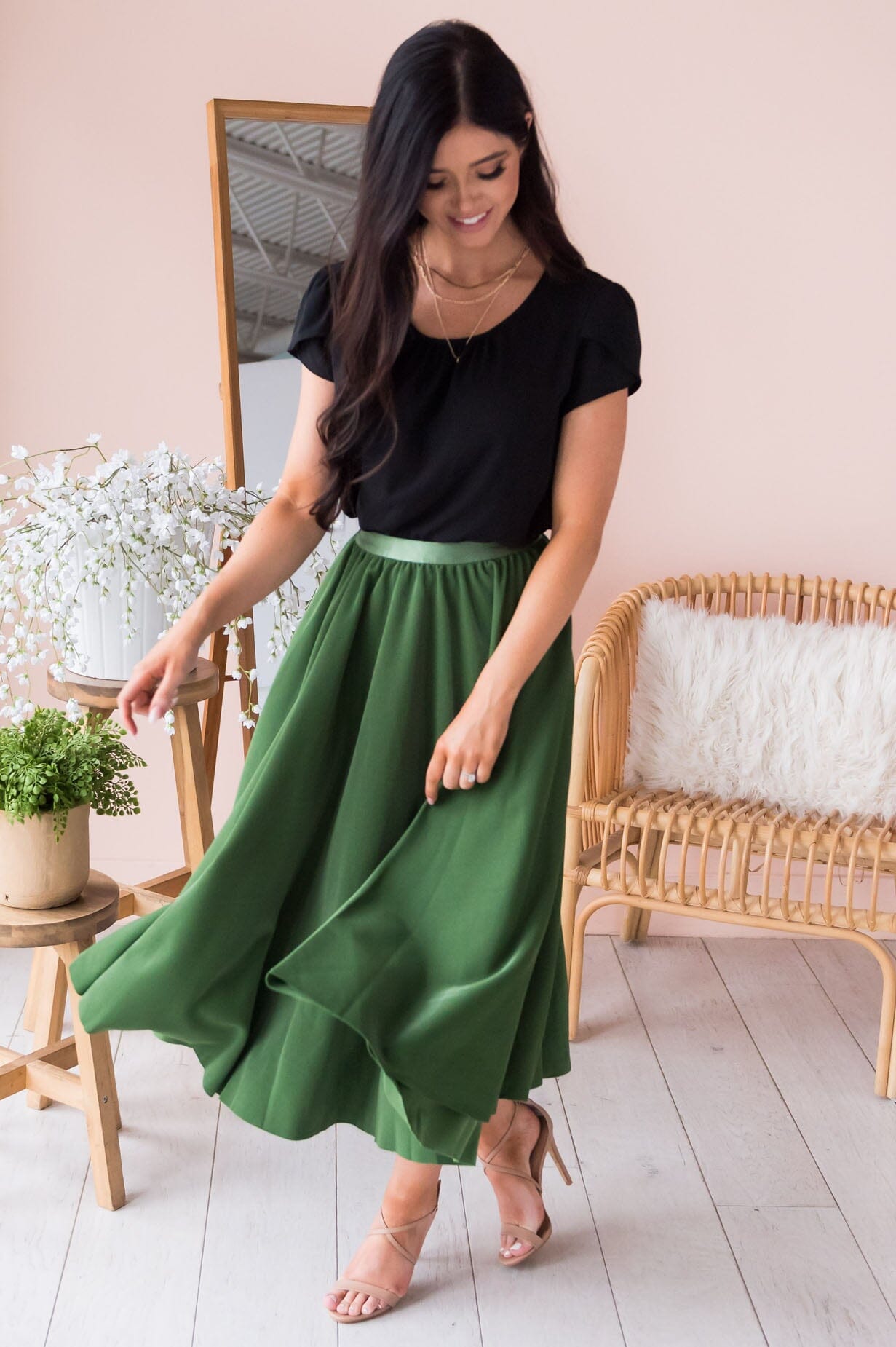 Full Of Charm Modest Circle Skirt