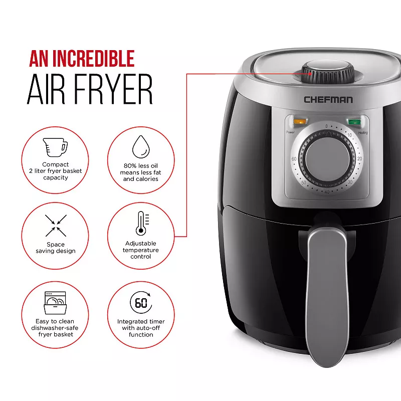 Chefman 2.1-qt. Manual Air Fryer