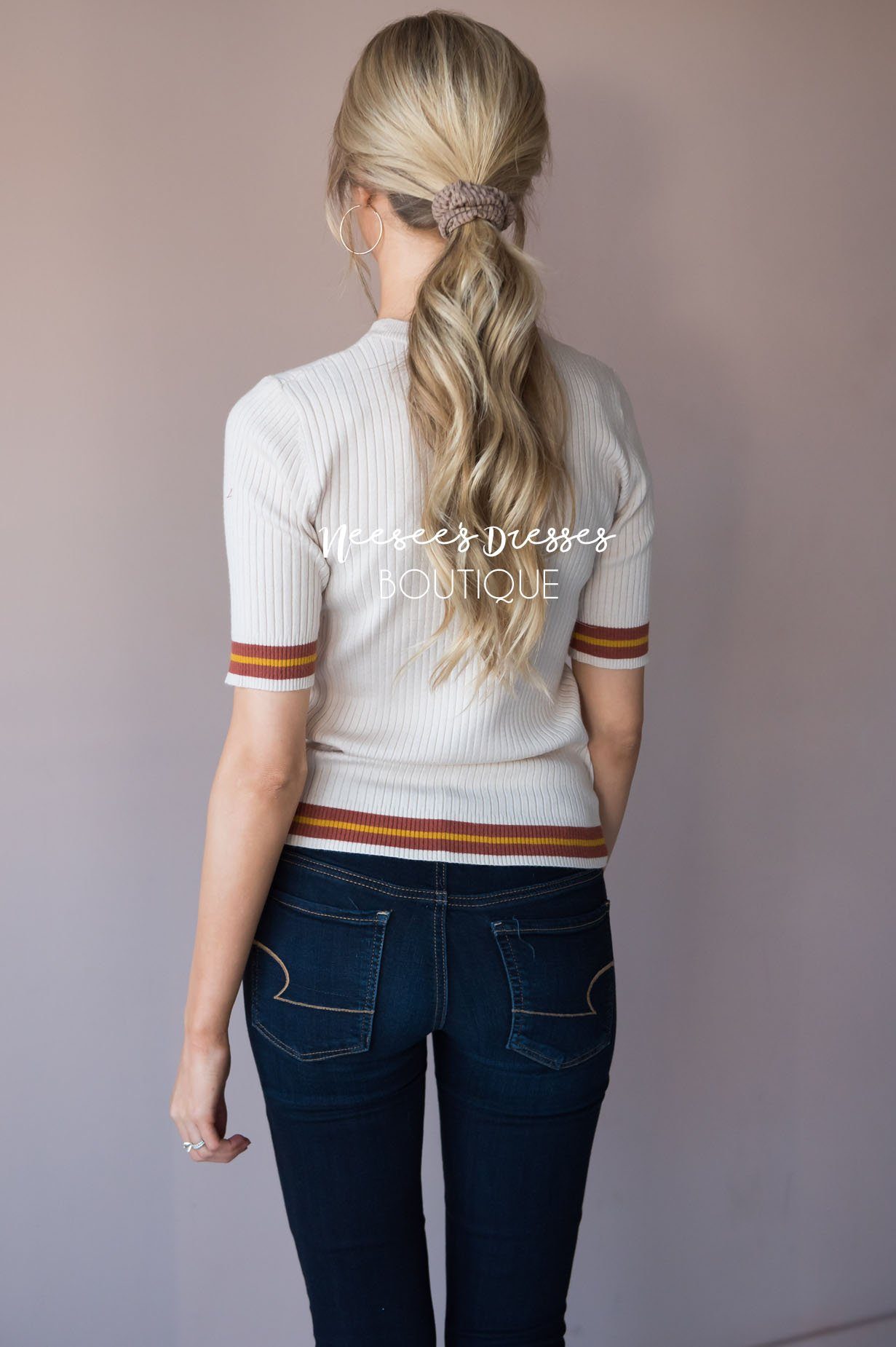 Clear Skies Ahead ribbed sweater