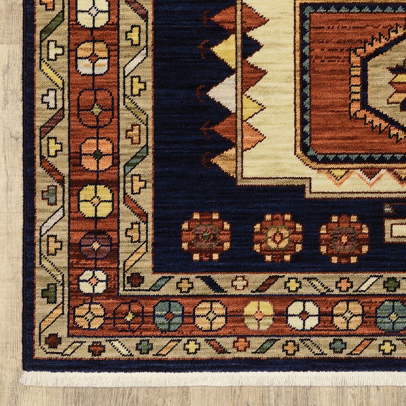 StyleHaven Linwood Southwest Border Fringed Area Rug