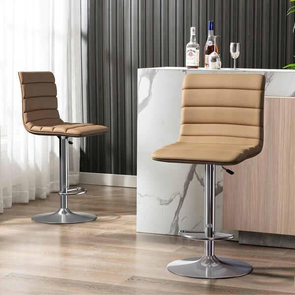 Adjustable Bar Stools with Backs Set of 2