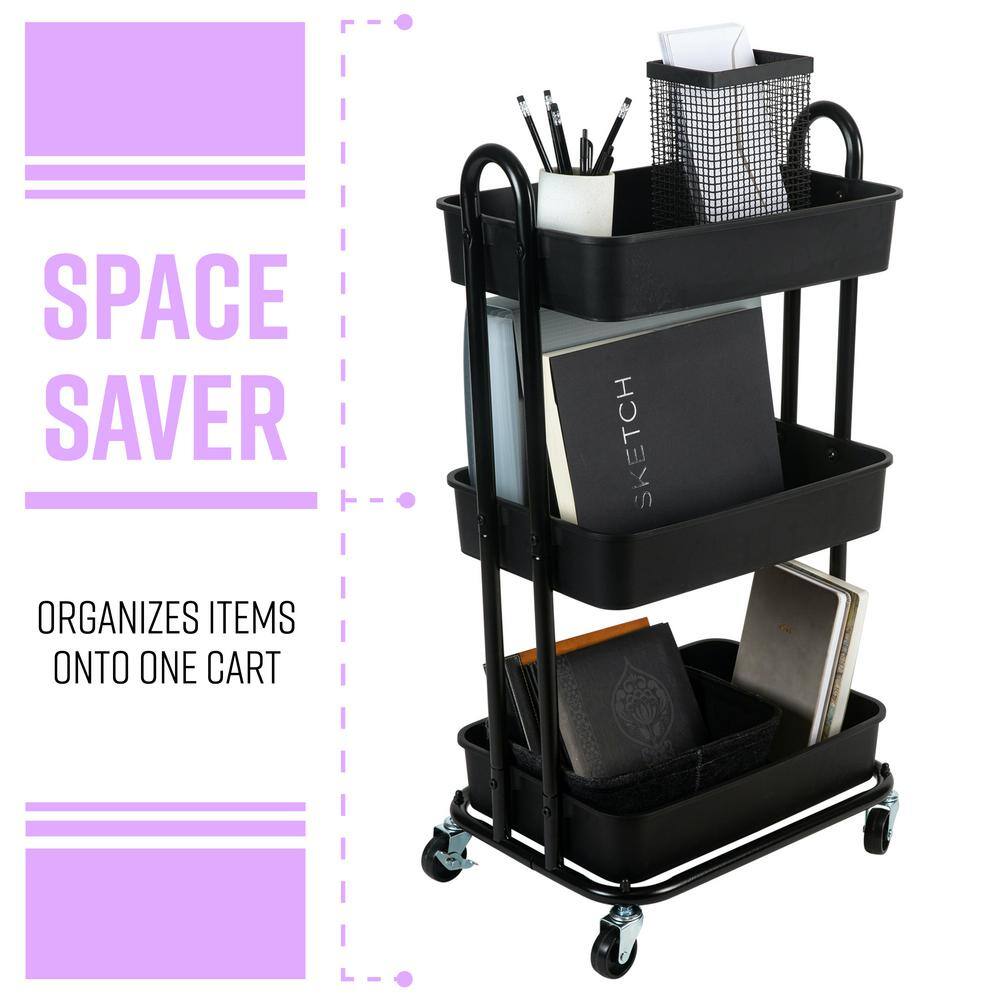 OIA 3 Tier Rolling Multifunctional Storage Cart NH-14233