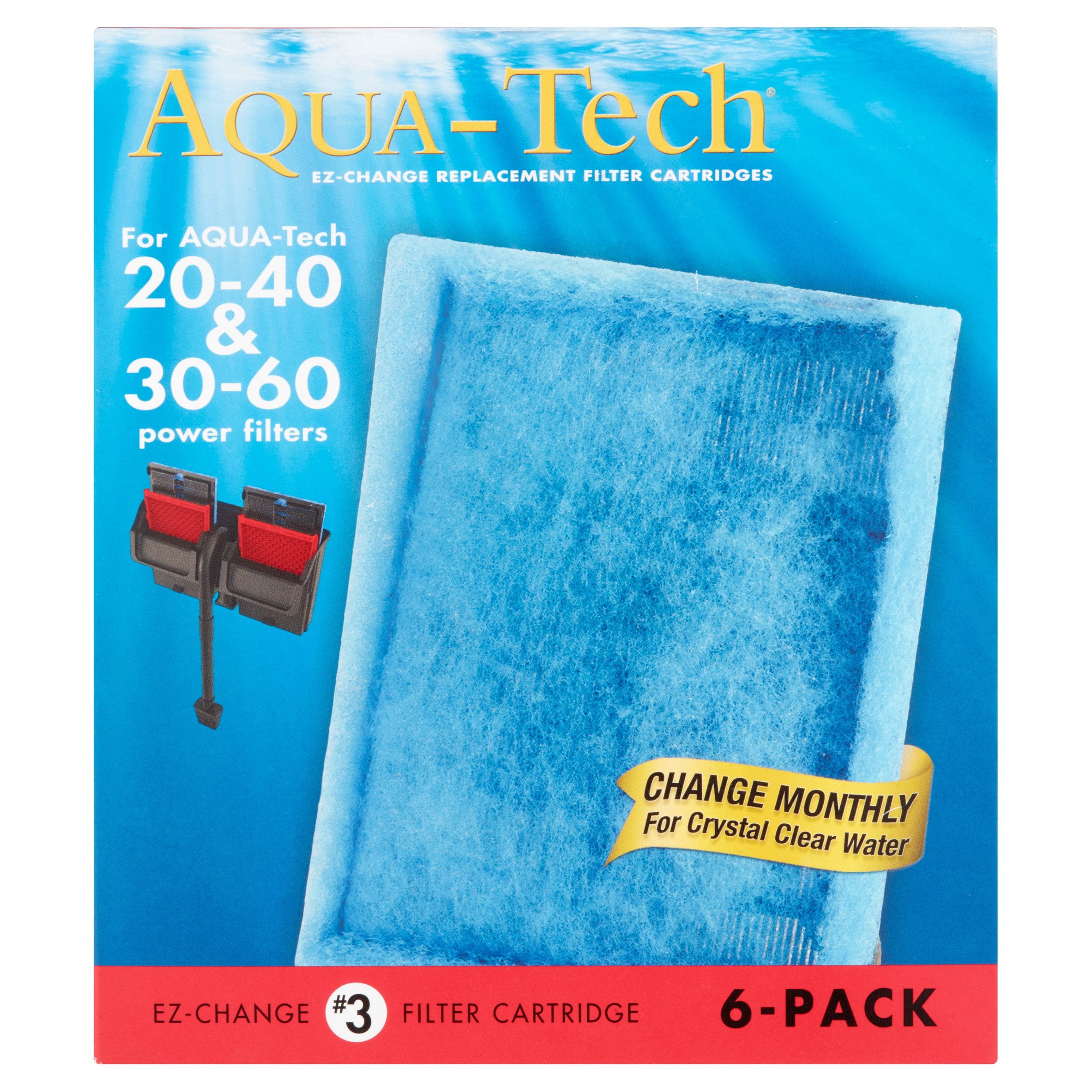 Aqua-Tech EZ-Change Replacement #3 Aquarium Filter Cartridge， 6 Pack