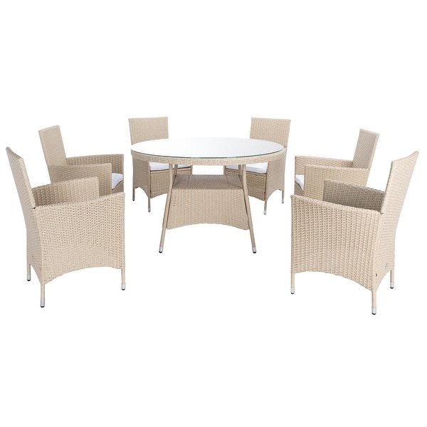 SAFAVIEH Outdoor Living Challe 7Piece Patio Dining Set