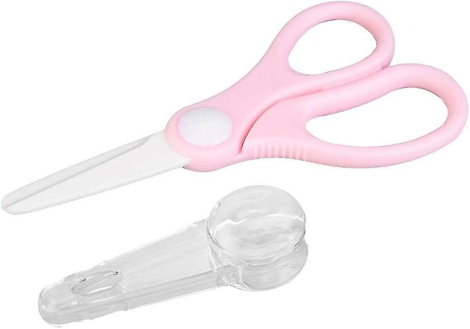 Baby Food Ceramic Scissors， Safety Ceramic Baby Scissors Multifunctional Anti-rust Durable Baby Ceramic Scissors For Chicken Vegetable Fruit (pink)