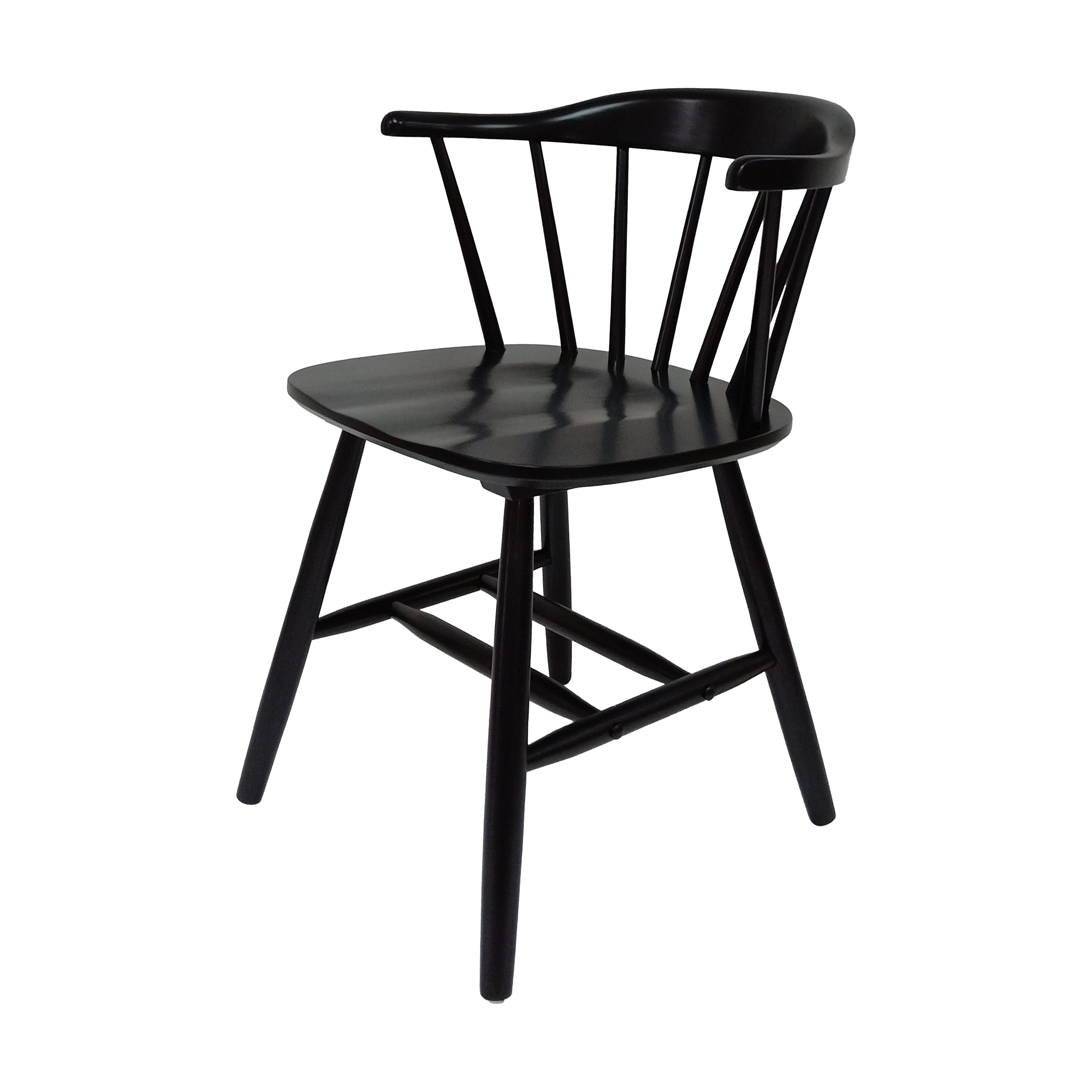 Mia Farmhouse Spindle Back Rubberwood Dining Chairs (Set of 2)