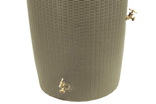 Good Ideas Impressions Bali 50 Gallon Flat Top Rain Saver - Desert Sand