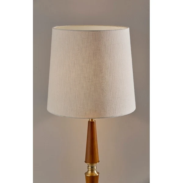 Adesso Weston Walnut Rubberwood Table Lamp