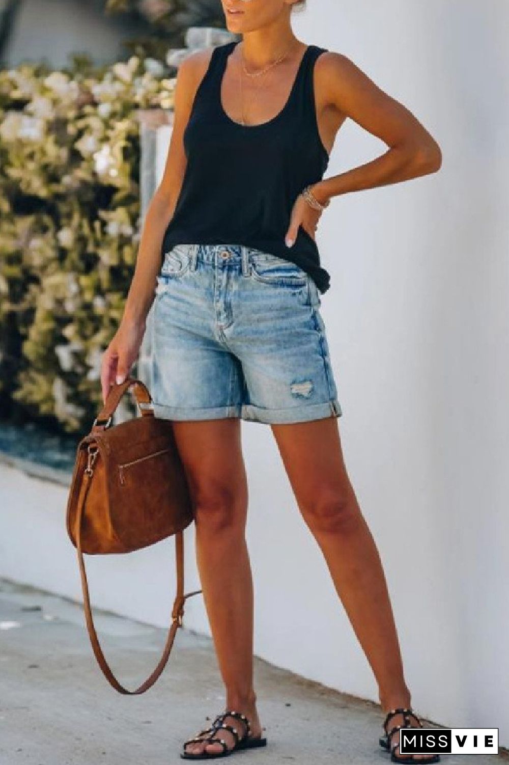 KarliDress High Rise Denim Shorts P12573