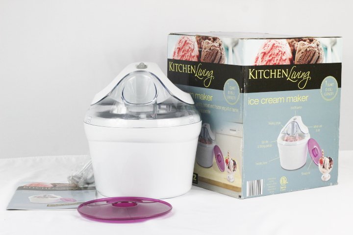 Kitchen Living White Electric Sorbet Frozen Yogurt and Ice Cream Maker 1 Quart