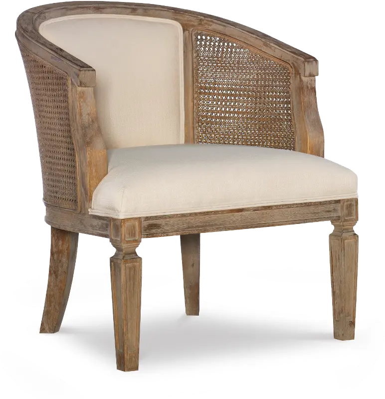 Buckingham Wood and Beige Accent Chair