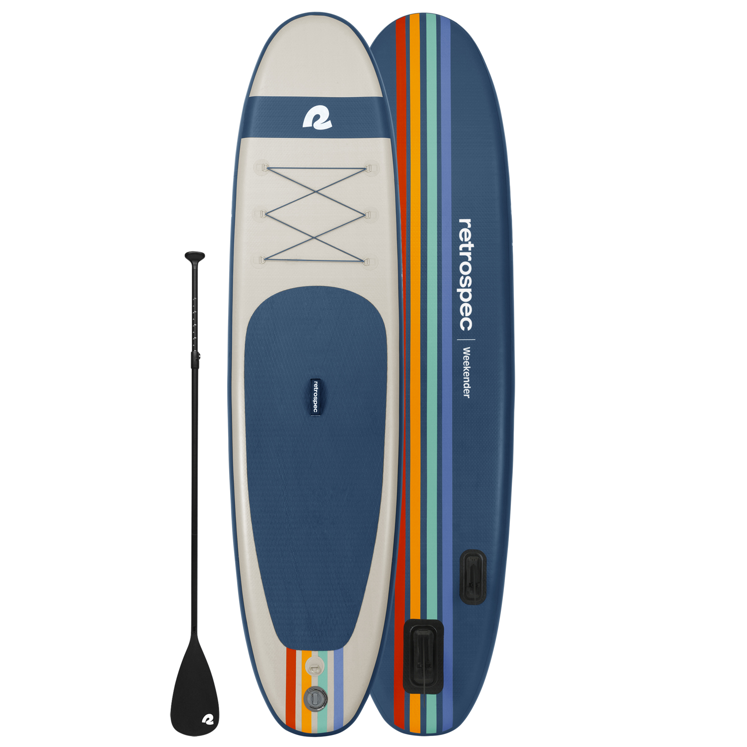 Retrospec Weekender PVC Inflatable Navy Zion Weekender Paddleboard 6 in. H X 30 in. W X 10 ft. L