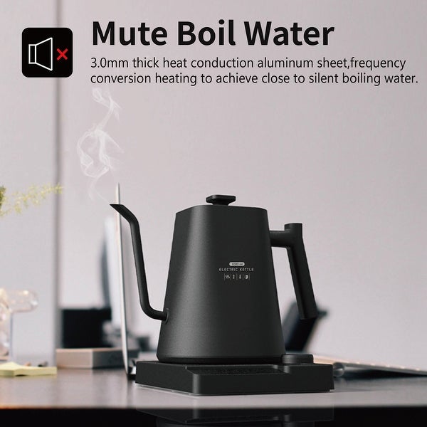 1-Liter Capacity Gooseneck Stainless Steel Body Electric Kettle