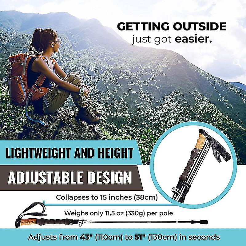 Outdoor Ultra-light Carbon Fiber Mountaineering Stretch Folding Trekking Pole Trekking Pole