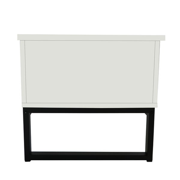 White Wood Lift Top Coffee Table with Hidden Storage Compartment