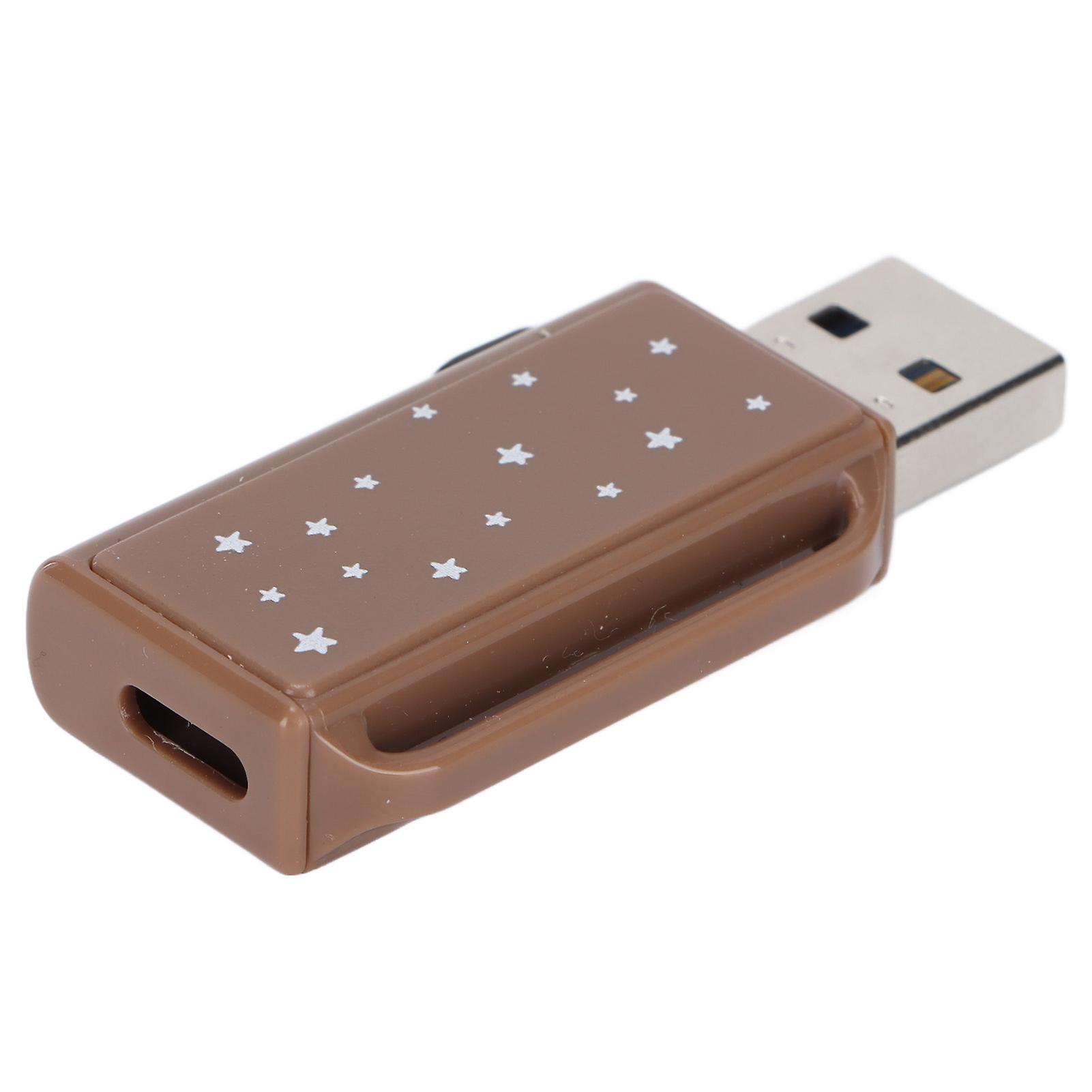 Flash Disk Portable Tea Brown Palstic Push Pull Thumb Memory Stick For Information Storage Data Transmission Gifttea Brown 64gb