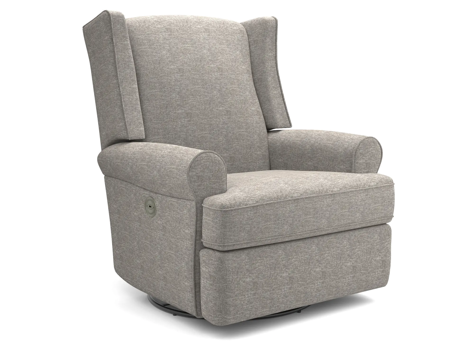 Logan Stone Gray Power Swivel Glider Recliner