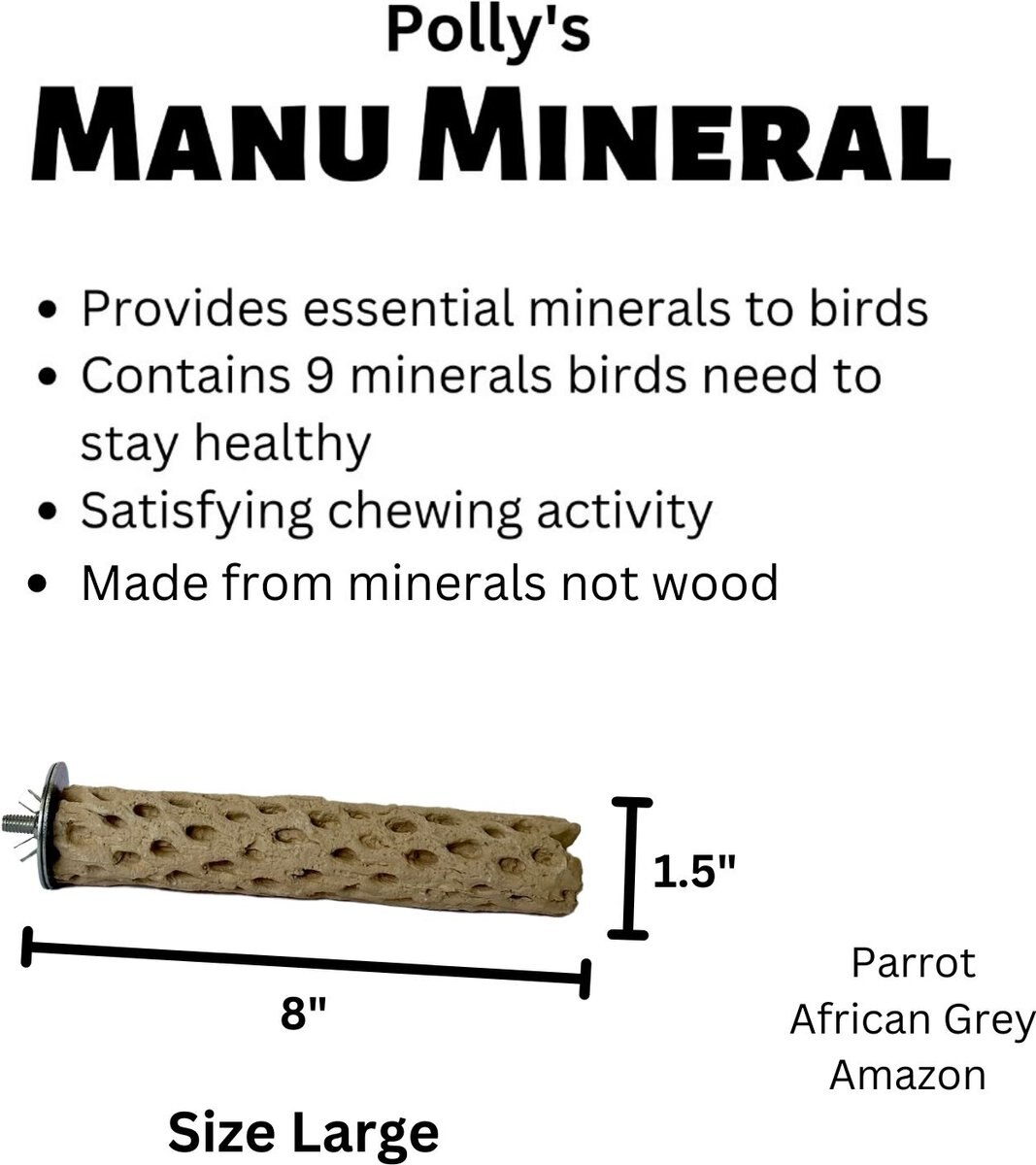 Polly's Pet Products Manu Mineral Bird Perch