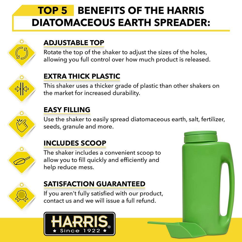 Harris Diatomaceous Earth Powder Duster Shaker Sifter Applicator Kit APPKIT