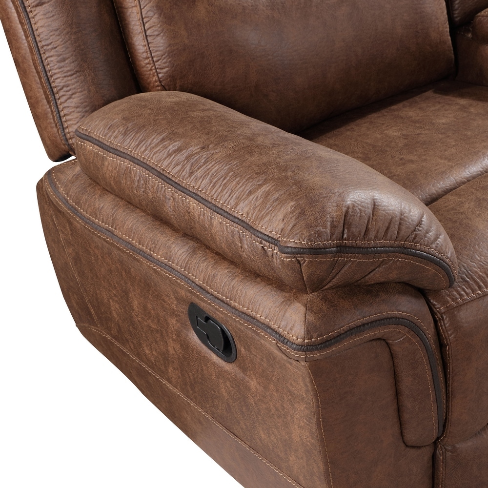 New Classic Furniture Carmichael Brown Manual Reclining Sofa