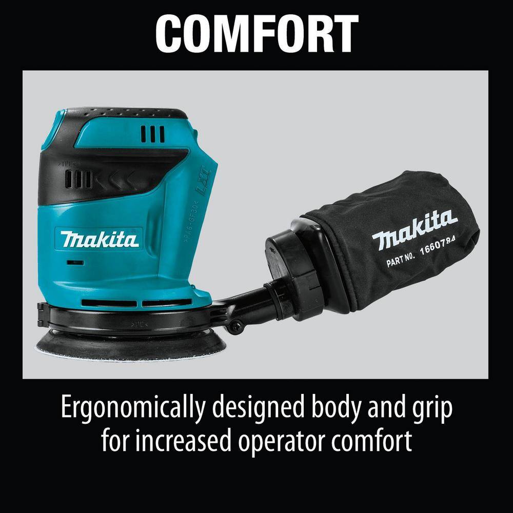 Makita 18V LXT Lithium-Ion Cordless 5 in. Variable Speed Random Orbit Sander (Tool-Only) XOB01Z