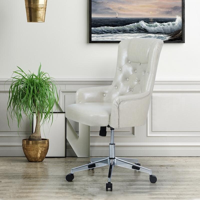 PHI VILLA Adjustable Swivel Home Office Rocking Chair