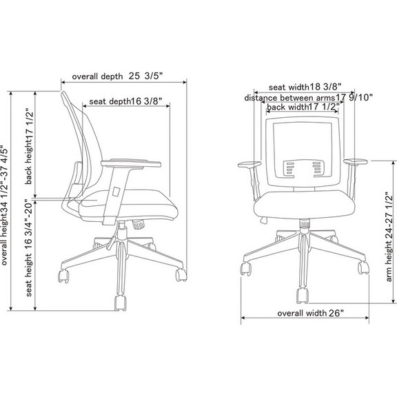 Lorell Soho Mid back Task Chair  LLR41842