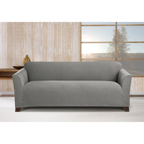 Stretch Morgan 1-Piece Sofa Furniture Cover, Gray