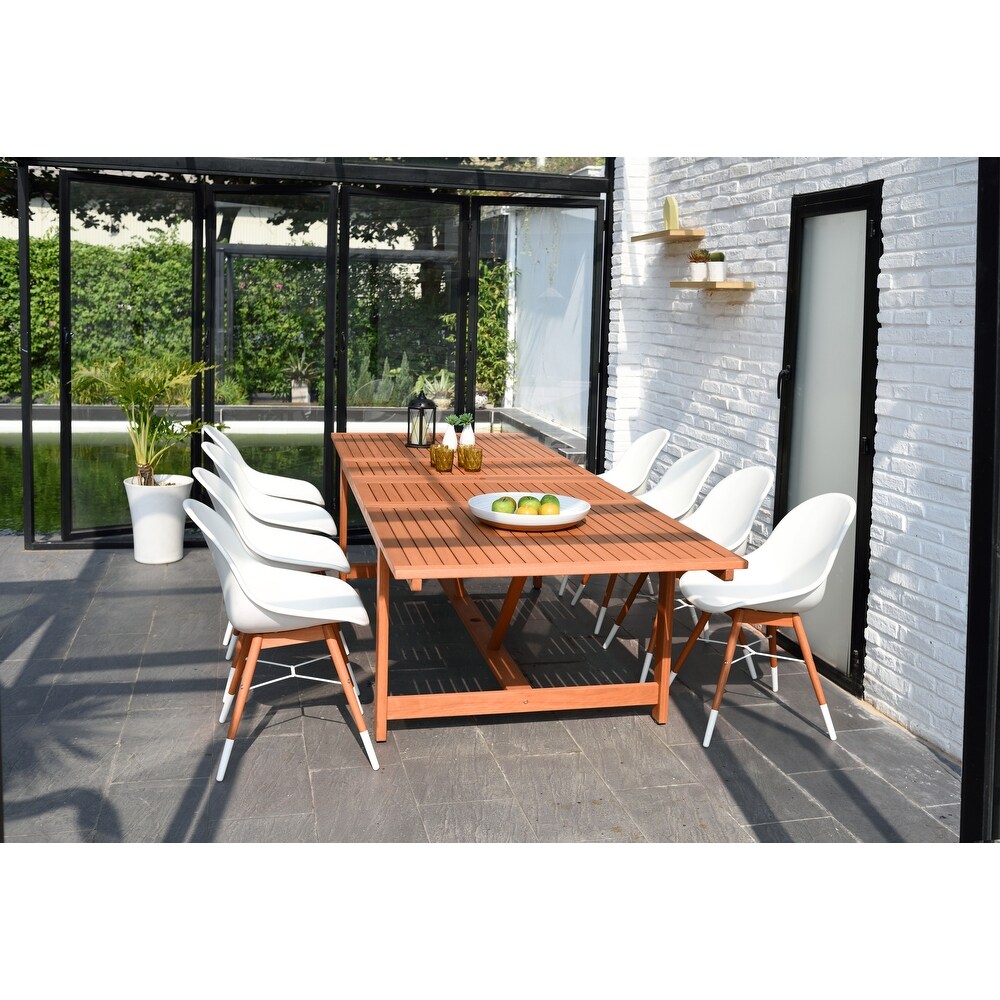 Amazonia Outdoor Extendable Capri Patio Wood Dining Table