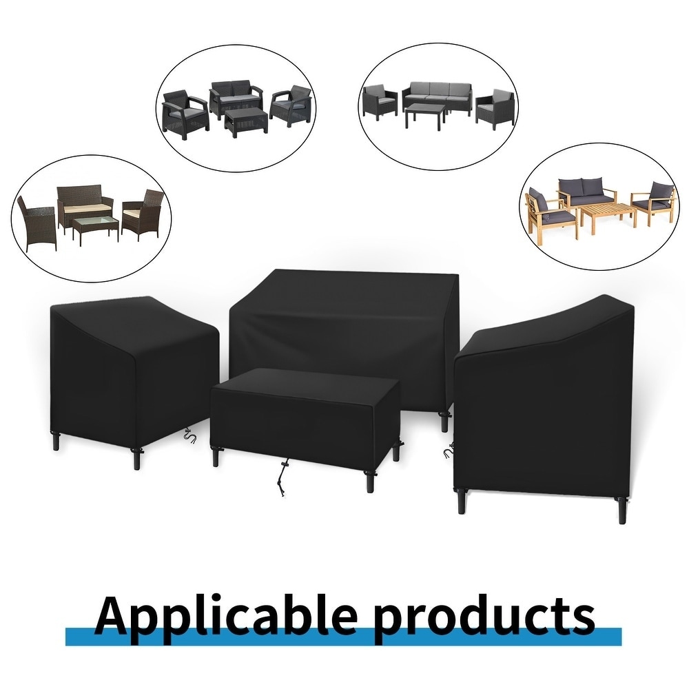 Outdoor Patio Furniture Covers 4 Piece Set Furniture Cover Waterproof
