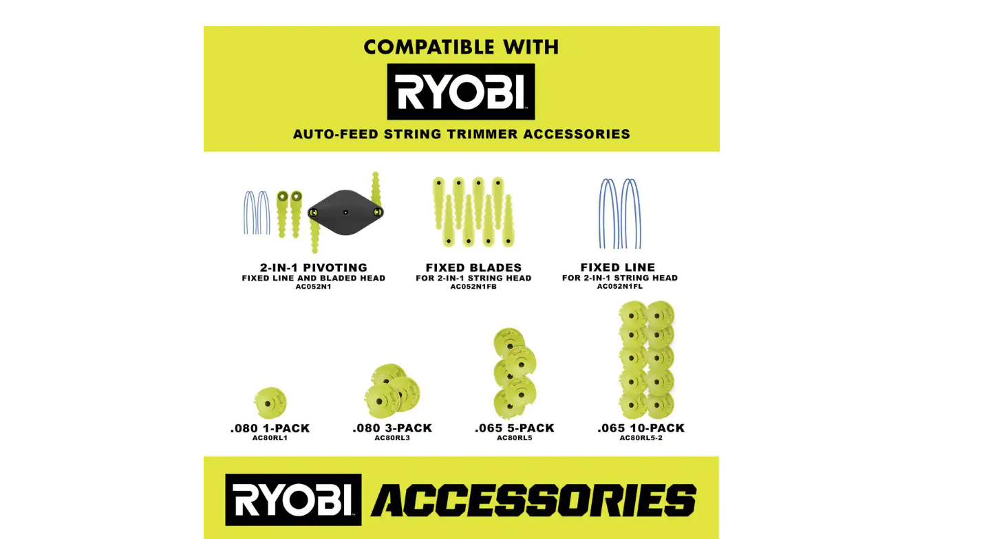 RYOBI RY40240 40V 12 in. Cordless Battery String Trimmer with 2.0 Ah Battery and Charger