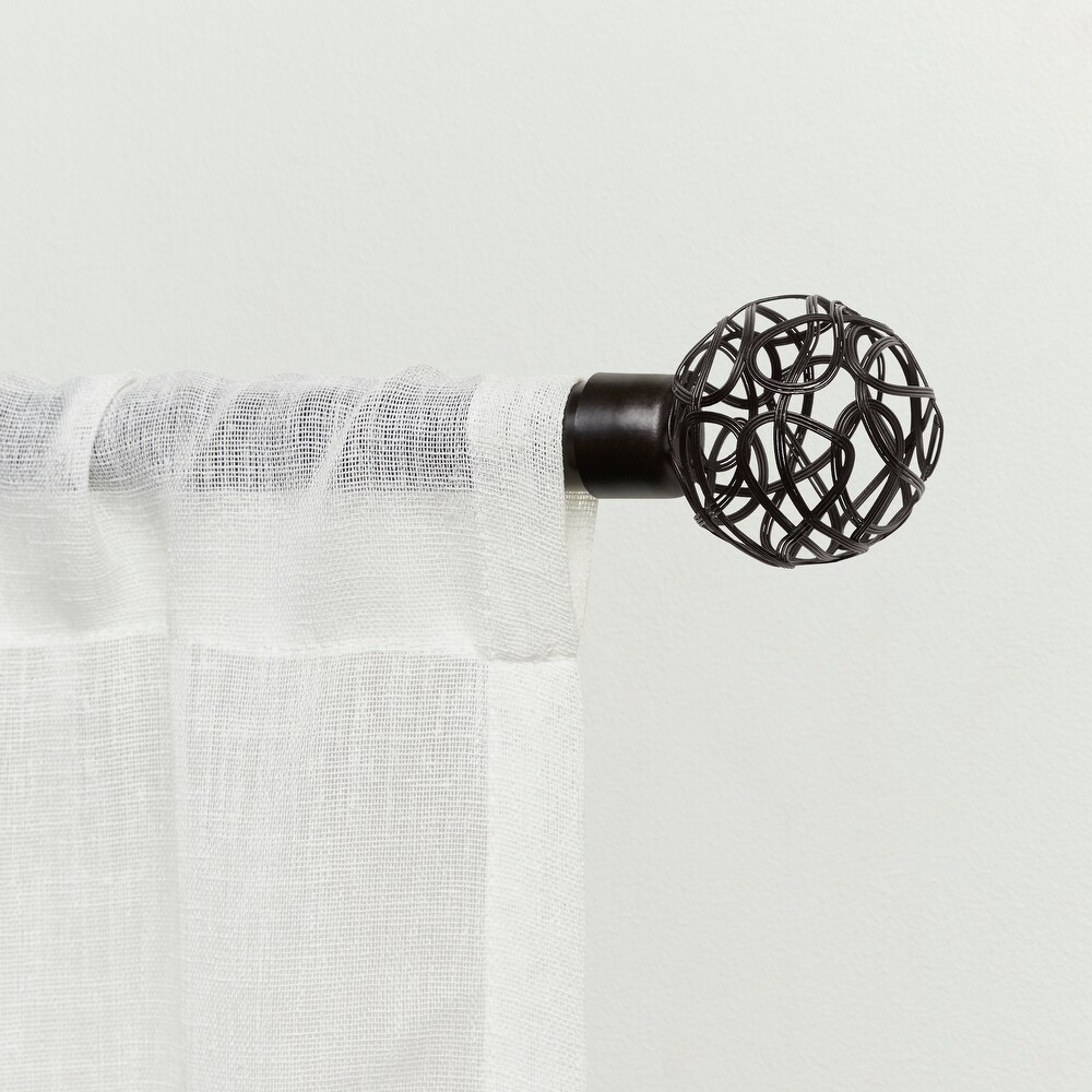 ATI Home Curtains Catherine Curtain Rod and Finial Set