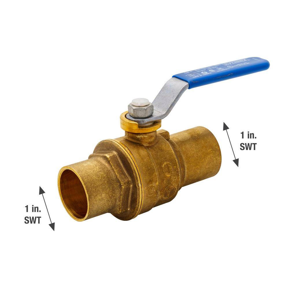 Everbilt 1 in. Brass SWT Full Port Ball Valve 107-455EB