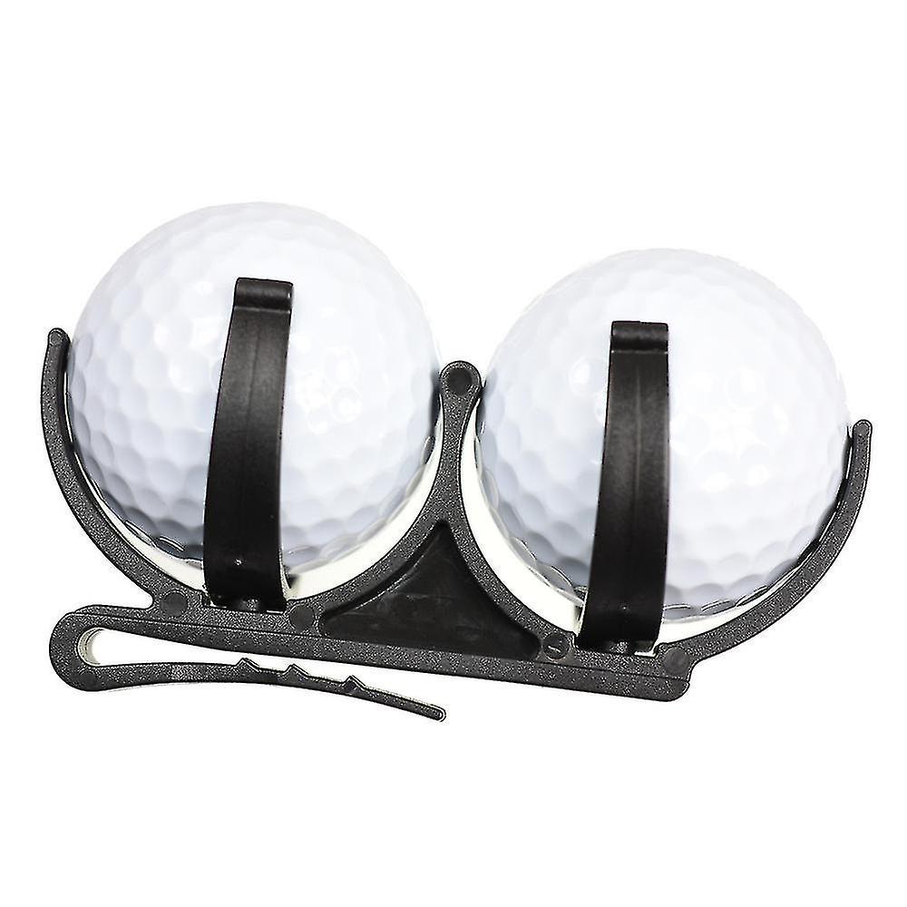 Mini Golf Ball Storage Bag Waist Pouch Container Holder 2 Balls Golf Ball Holder Waist Belt Organizer Golf Ball Clip Golf(2pcs， Black)