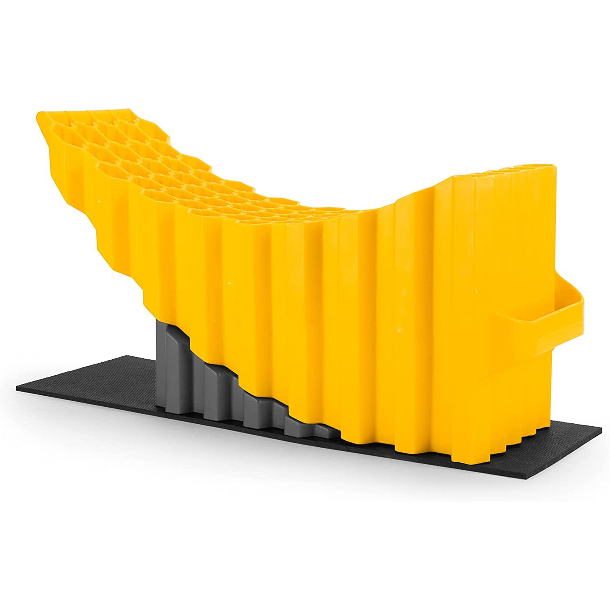 Camco Curved Trailer Aid with Chock & Pad, 6.5 Lift for Tandem Trailer, Yellow 28324924