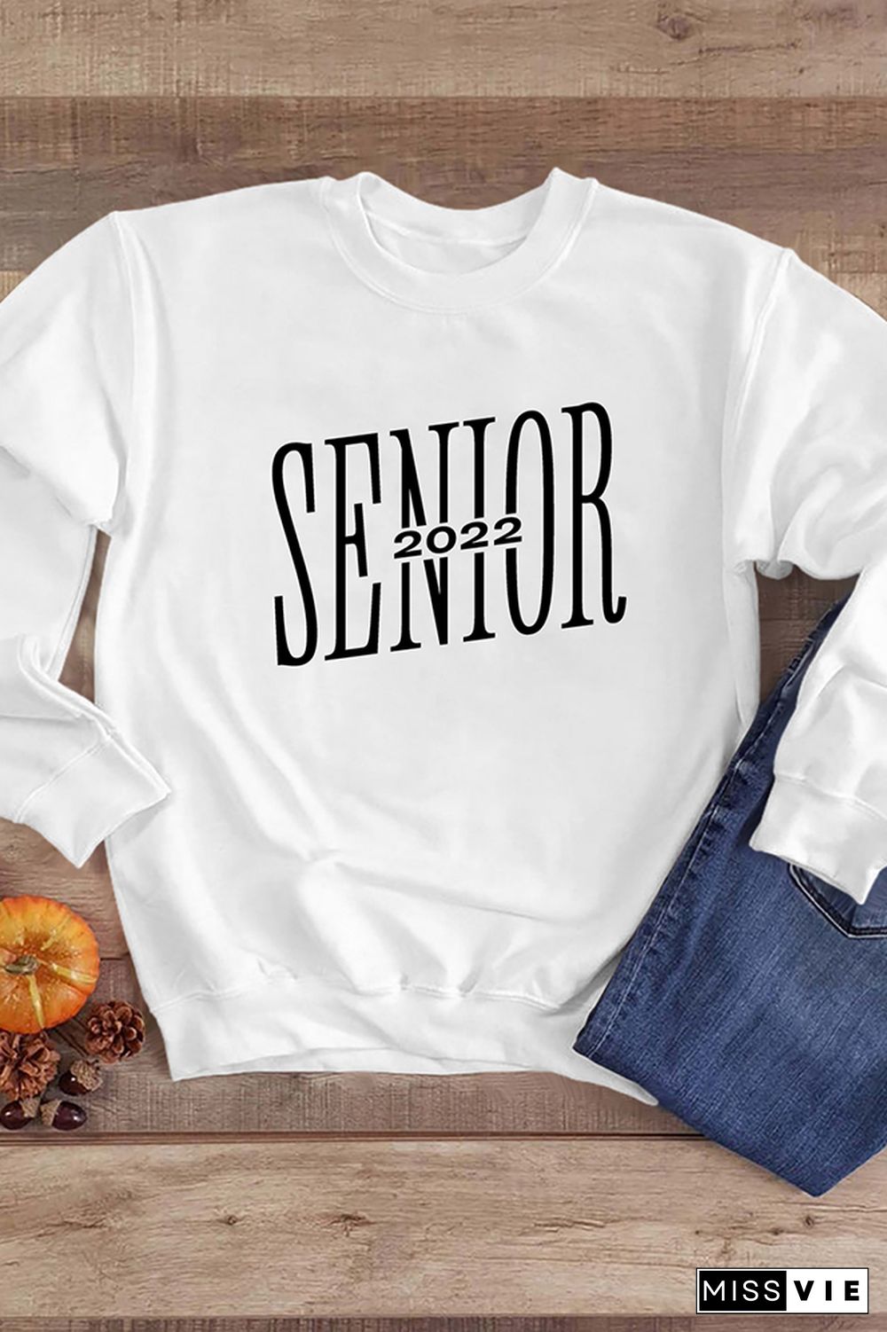 Senior 2022 Pullover Long Sleeve Sweatshirt Women Wholesale