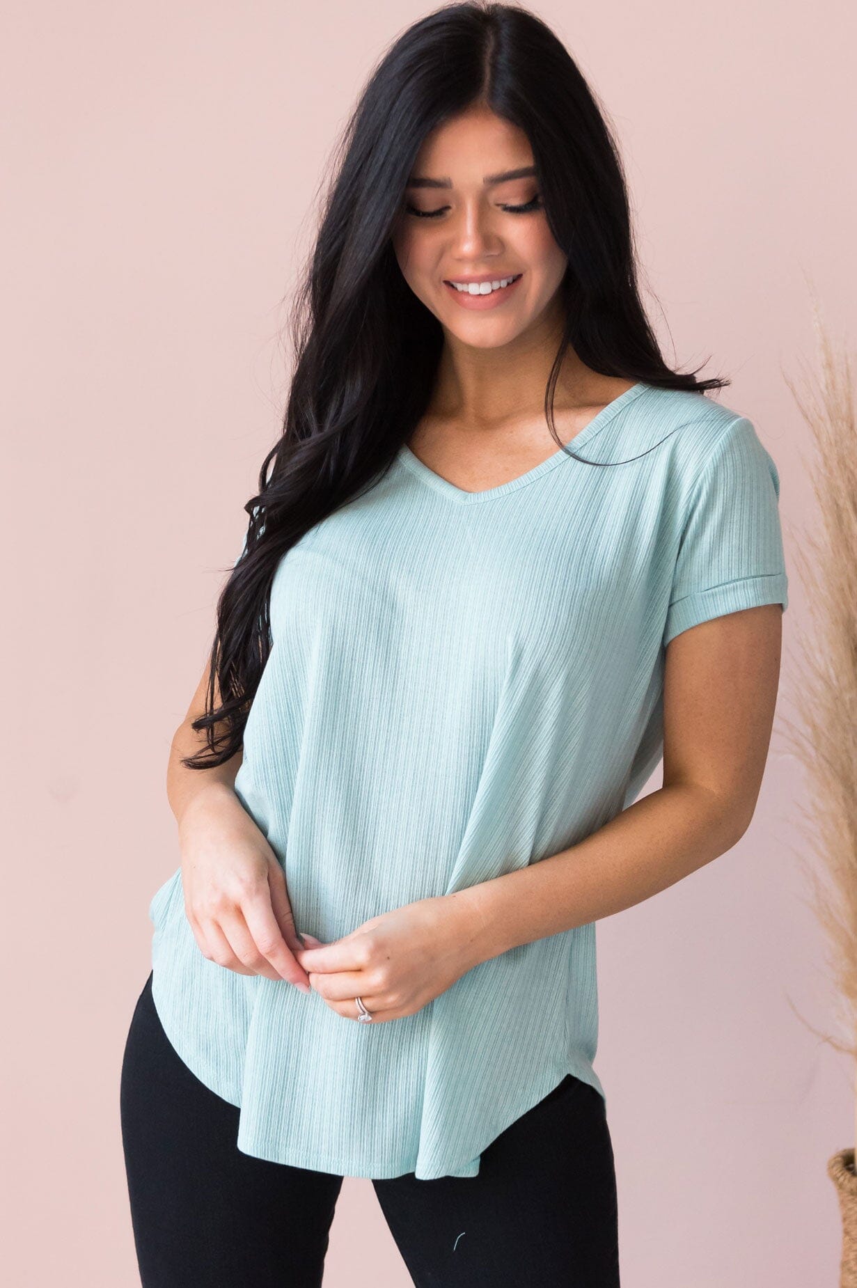 Your Favorite Ribbed Modest Tee