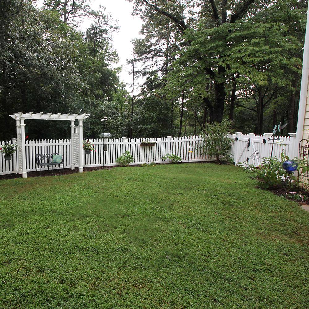 Weatherables Provincetown 4 ft. H x 8 ft. W White Vinyl Picket Fence Panel Kit PWPI-3NR-4X8