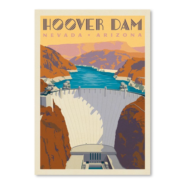 Americanflat Vintage Landscape Usa Hoover Dam By Anderson Design Group Poster