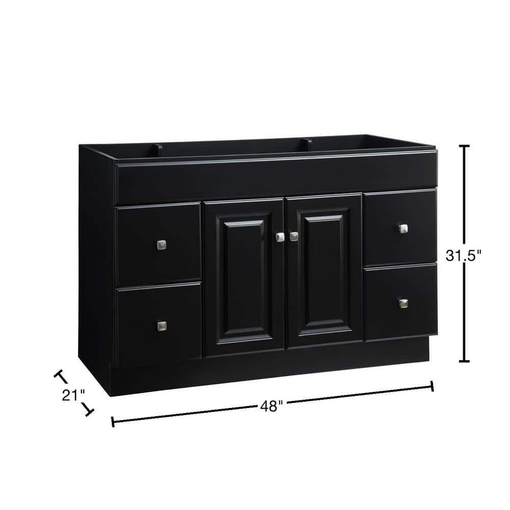 Design House Wyndham 48 in W x 21 in D Ready to Assemble Bath Vanity Cabinet Only in Espresso