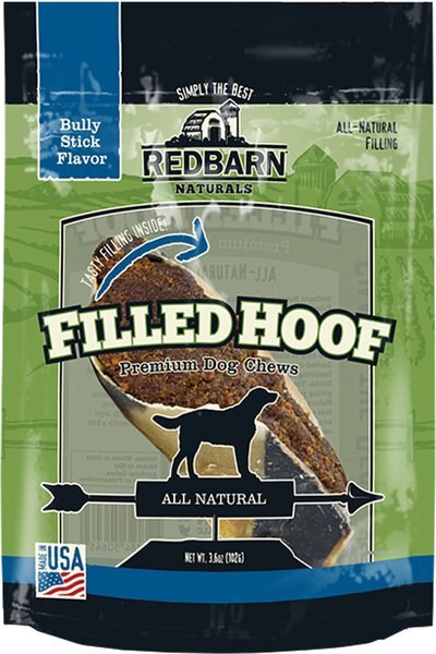 Redbarn Bully Stick Filled Natural Cow Hooves Dog Treats