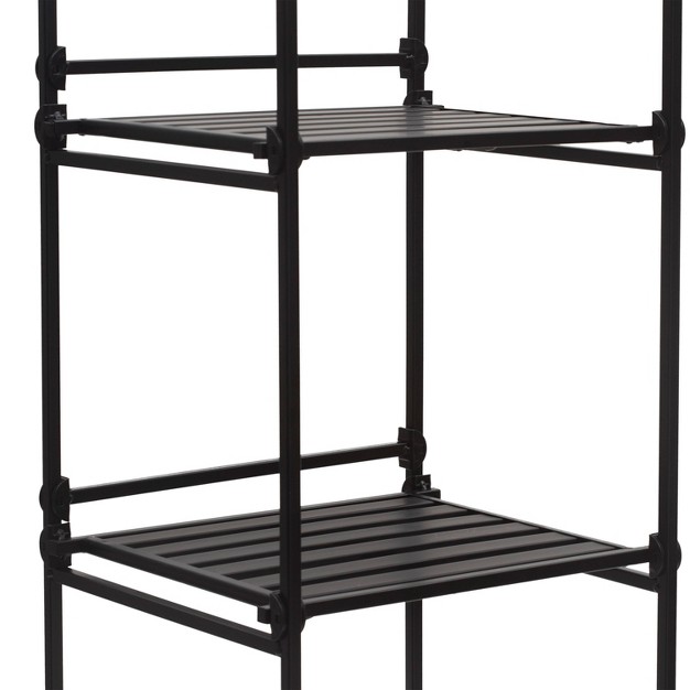 Organize It All 3 Tier Resin Ebonize Collection Square Shelf