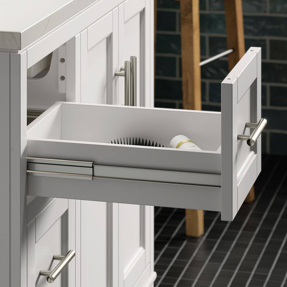 KOHLER Chesil 36 in. W x 18.87 in. D x 36.14 in. H Bathroom Vanity in White with Bianco Bella Top R35904-ASB-0