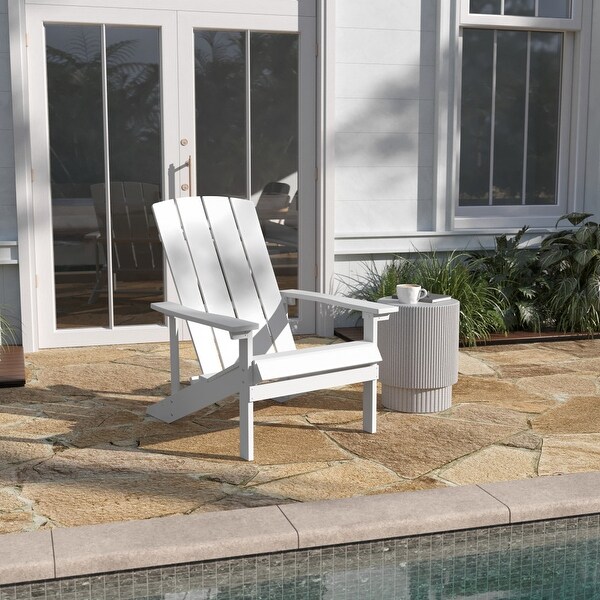 Outdoor AllWeather Poly Resin Wood Adirondack Chair