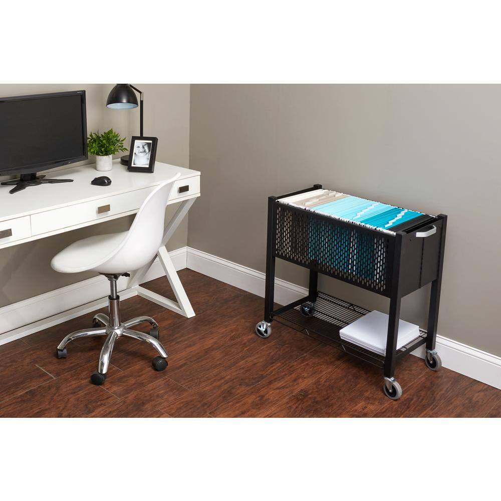 Steel Open Top File Cart in Black VF53000